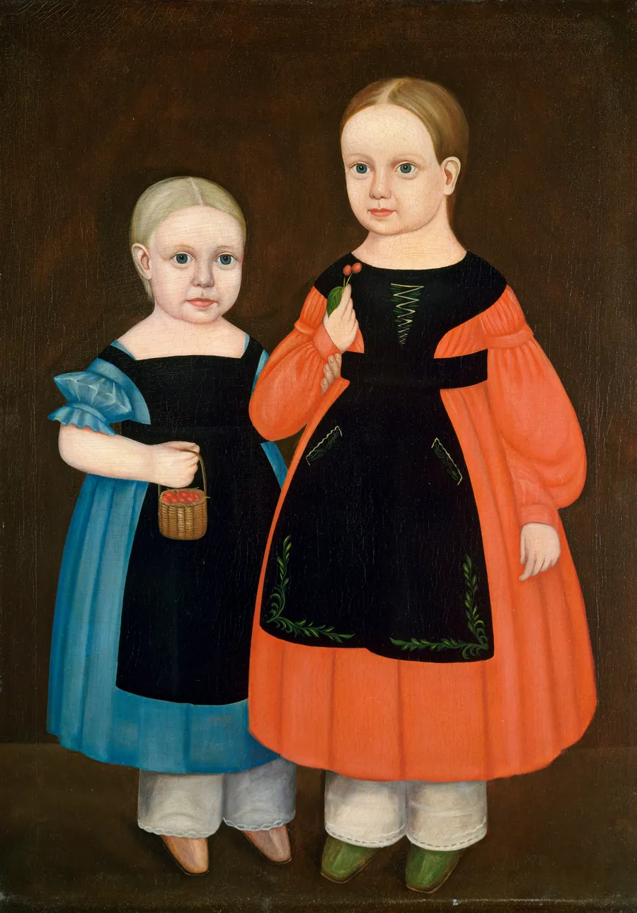 Sisters in Black Aprons by American 19th Century