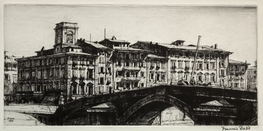 Ponte di Mezzo, Pisa by Francis Dodd