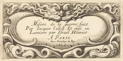 Title Page for Callot's "The Small Miseries of War"