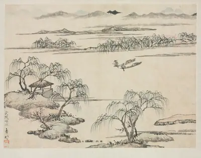 Landscape Album in Various Styles: The Stream of Wuling