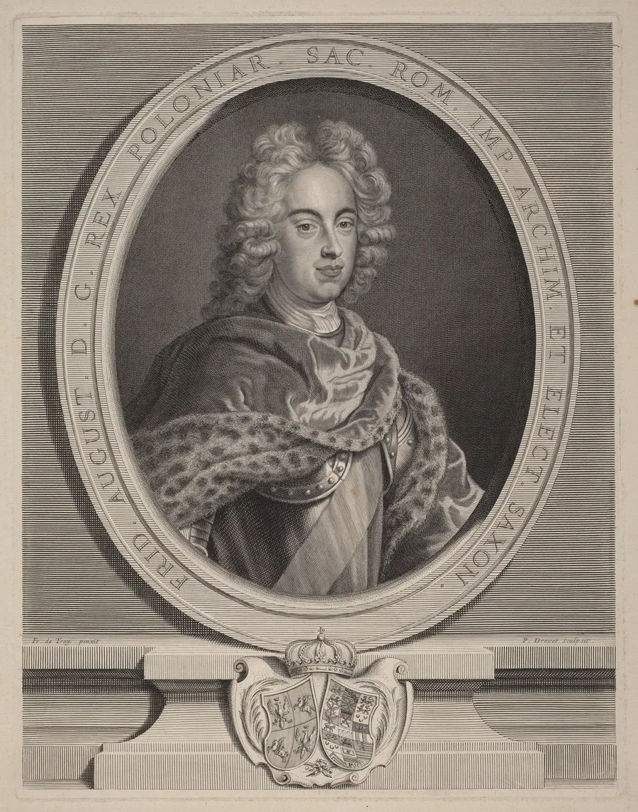 Frédéric Auguste III, roi de Pologne by Pierre Drevet