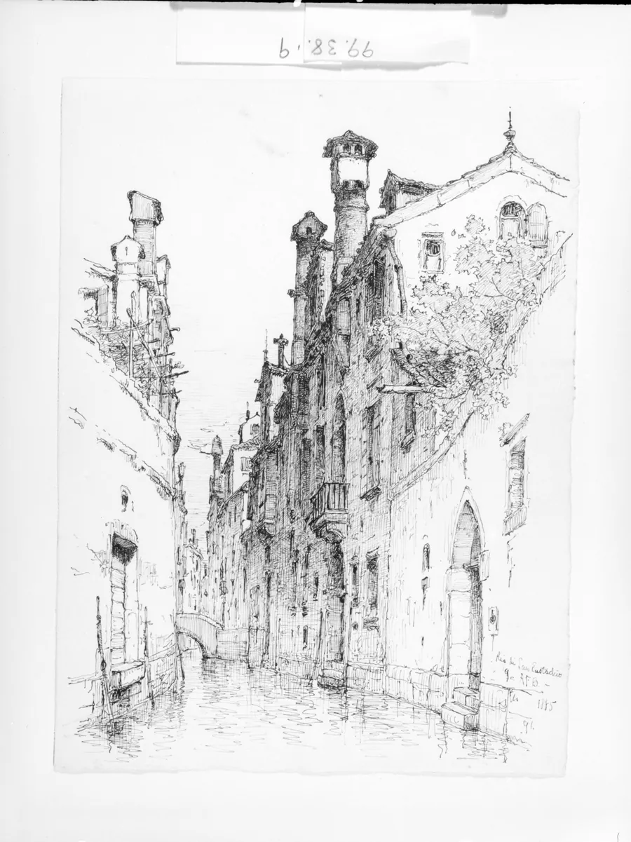 Rio di San Eustadio, Venice by Andrew Fisher Bunner
