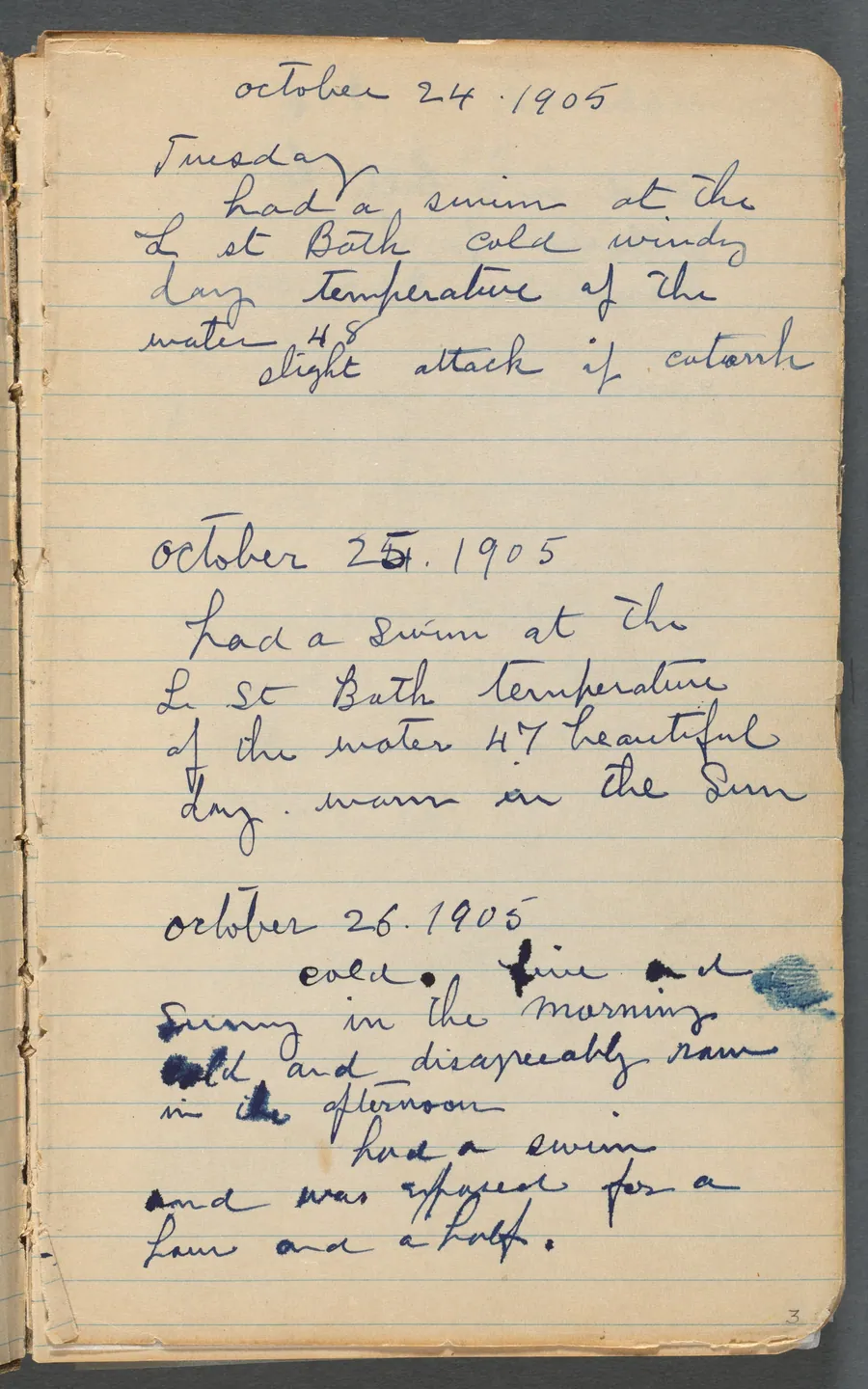Sketchbook, page 003: Notes by Maurice Prendergast