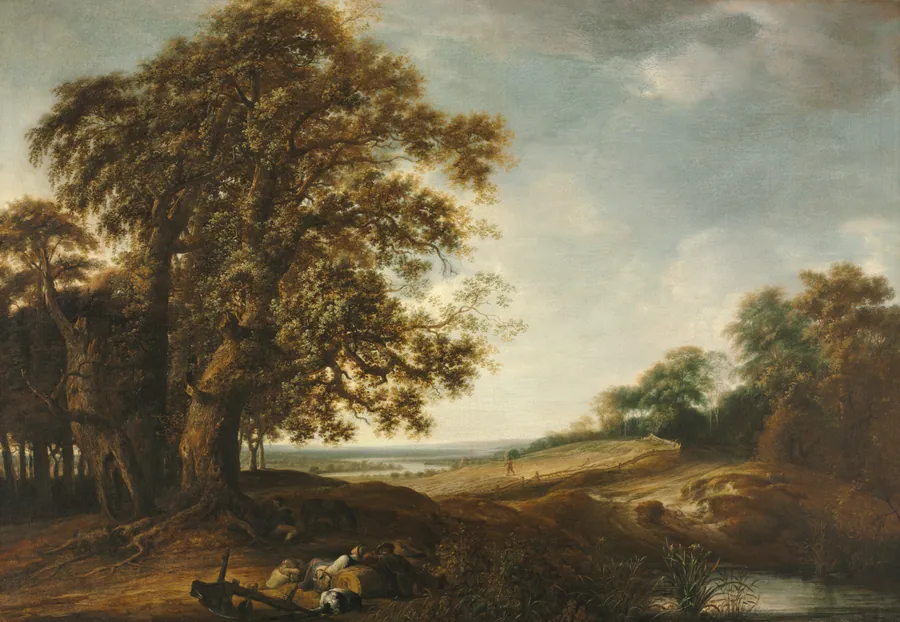 Sleeping Peasants near Fields (Parable of the Weeds) by Simon de Vlieger