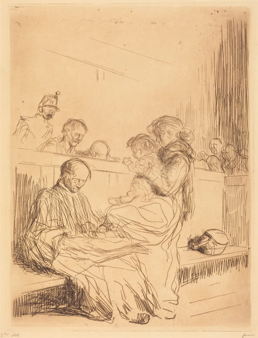 Le prévenu et l'enfant (The Prisoner and the Child) by Jean-Louis Forain