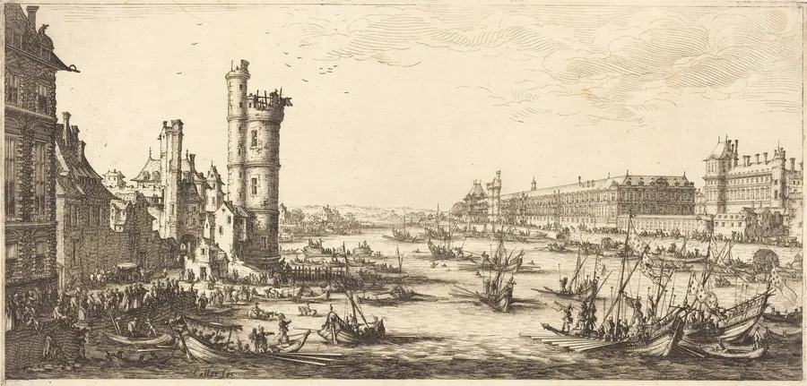 View of the Louvre by Jacques Callot