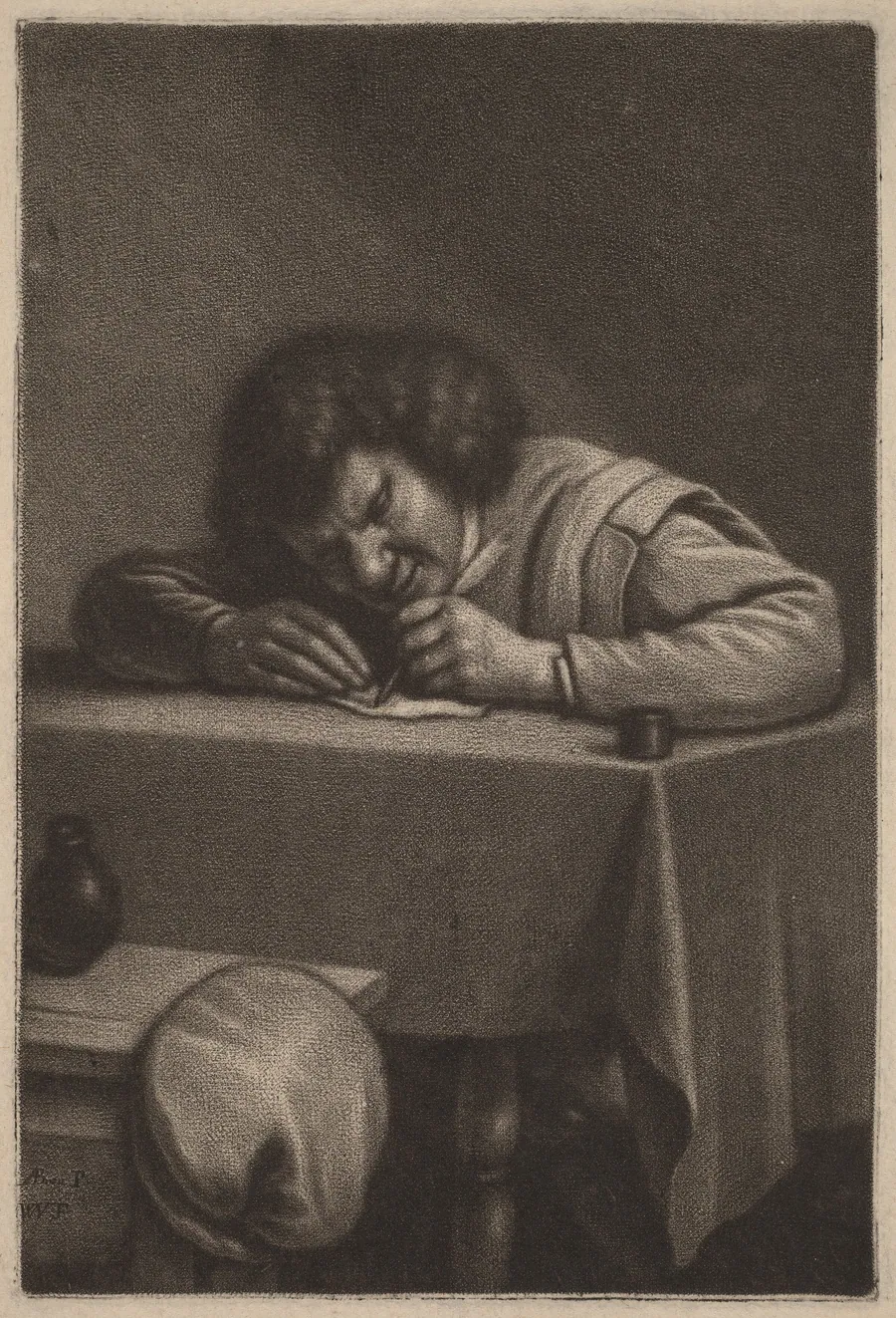 A Man Writing at a Table by Wallerant Vaillant