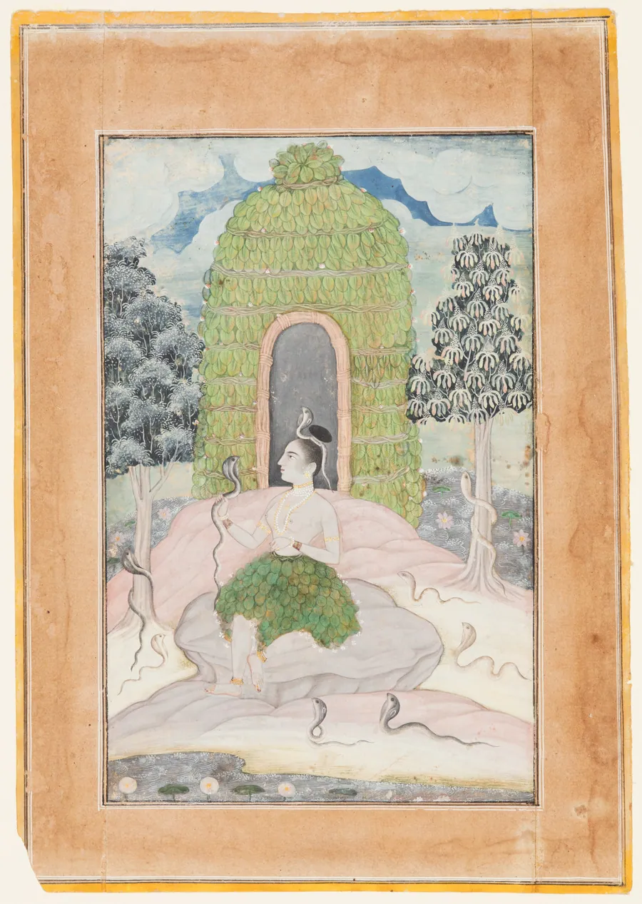 Ascetic Princess with Snakes in a Wilderness: Asavari Ragini, from a Ragamala