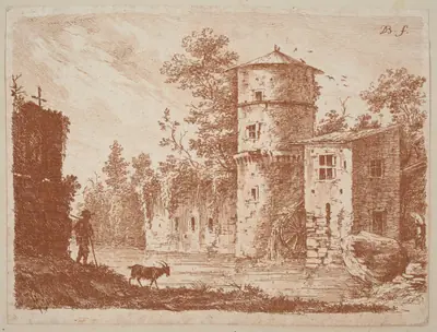 Ancient Tower at a Water Mill