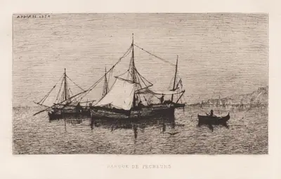 Fishing Boat/Coastal Shipping Boat (Italian Coast) (Barque de Pecheurs/Barque de Cabotage (Côtes d'Italie)