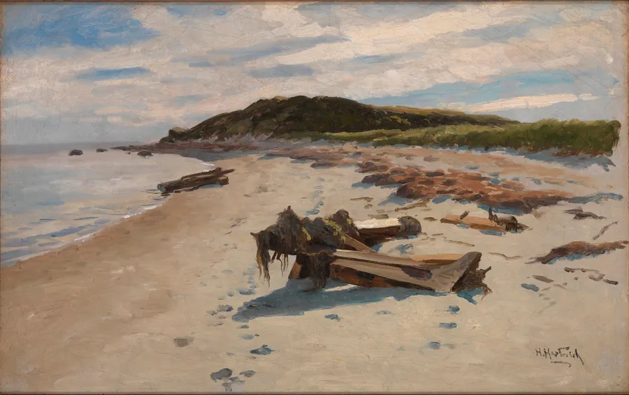 Cape Cod, Beach by Herman Hartwich, born New York City 1853-died Munich, Germany 1926