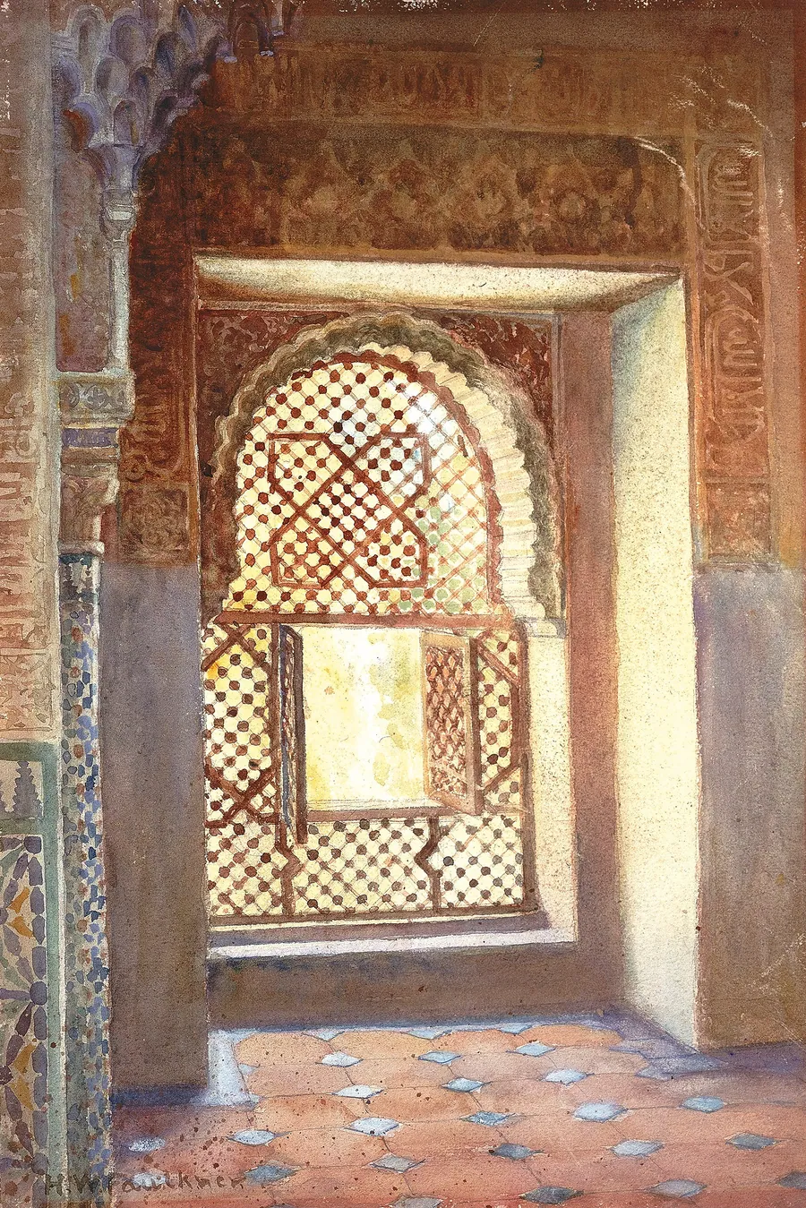 A Window in the Hall of Justice by Herbert W. Faulkner, born Stamford, CT 1860-died Washington, DC 1940