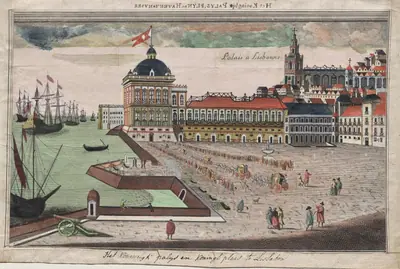 Vista y Prospettiva del Palacio del Rey de Portugal en Lisbona