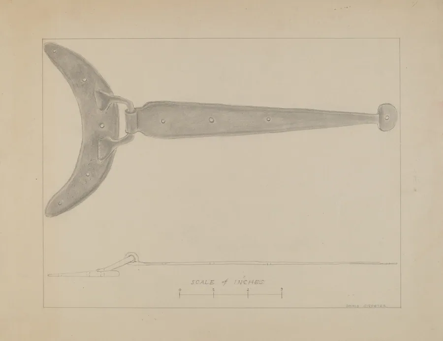 Crescent - Butted Strap Hinge by Donald Streeter