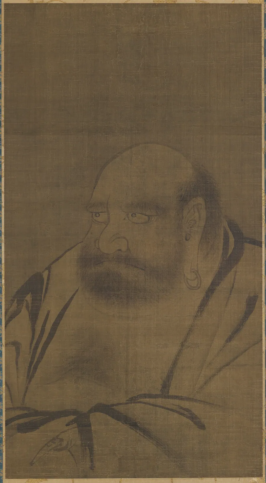 Portrait of Bodhidharma 達摩圖像 by Traditionally attributed to Wuzhun Shifan (傳) 無準師範 (1178-1249)