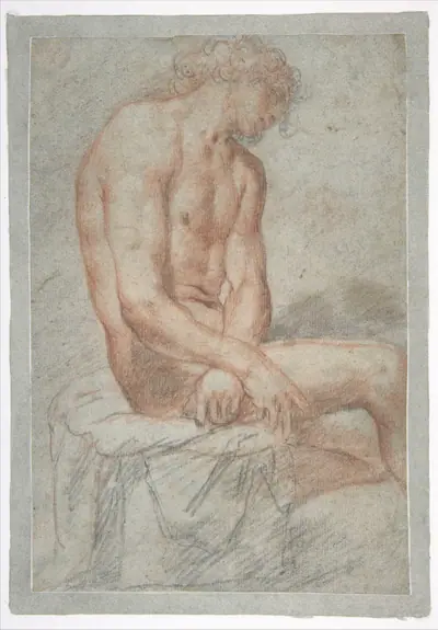 Study of a seated male figure (Ecce Homo?)