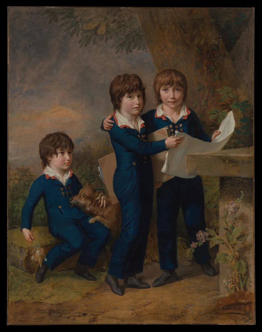 The Children of Martin Anton Heckscher: Johann Gustav Wilhelm Moritz (1797–1865), Carl Martin Adolph (1796–1850), and Leopold (born 1792) by Johann Heinrich Wilhelm Tischbein