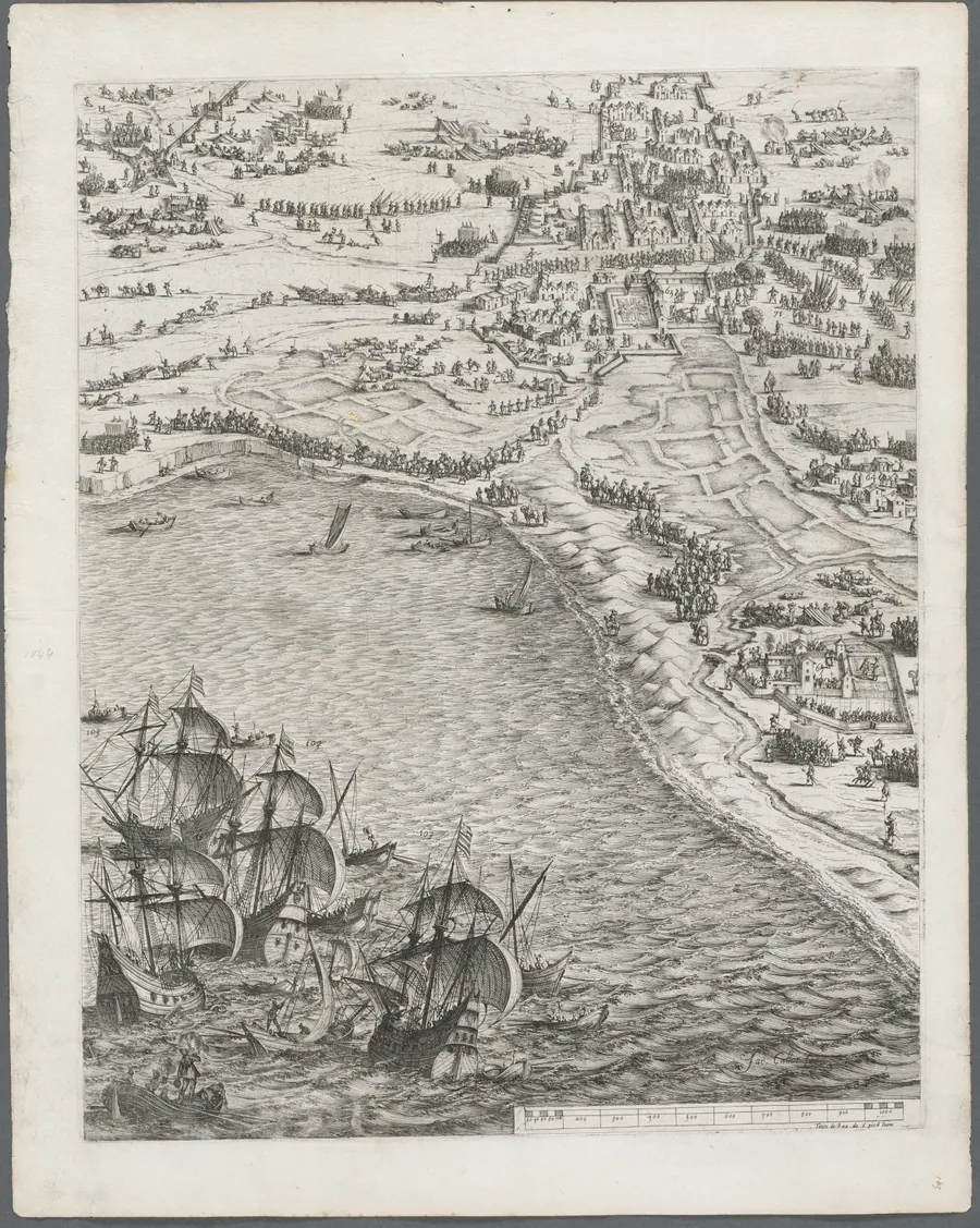 The Siege of La Rochelle: Plate 12 by Jacques Callot