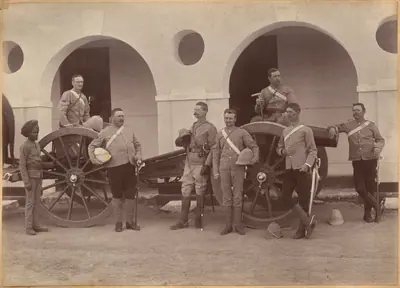 Officers of Elephant Battery, Jhansi (recto)