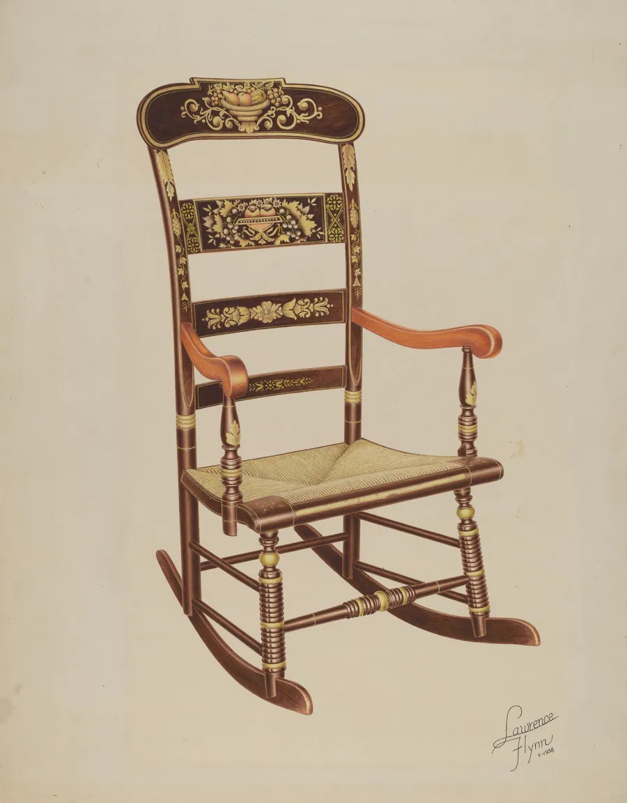 Stencilled Rocker by Lawrence Flynn