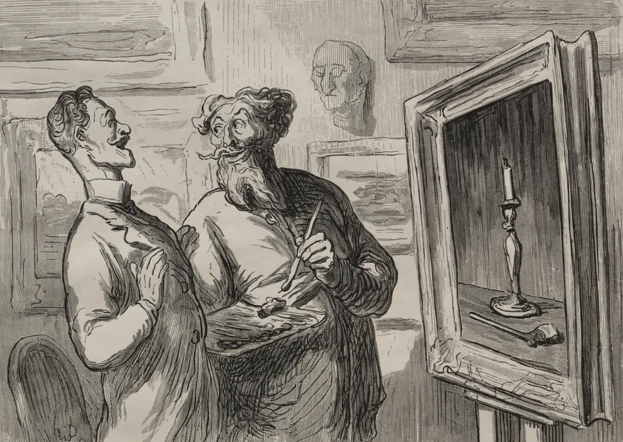 A realist always finds another realist to admire him by Honoré Daumier