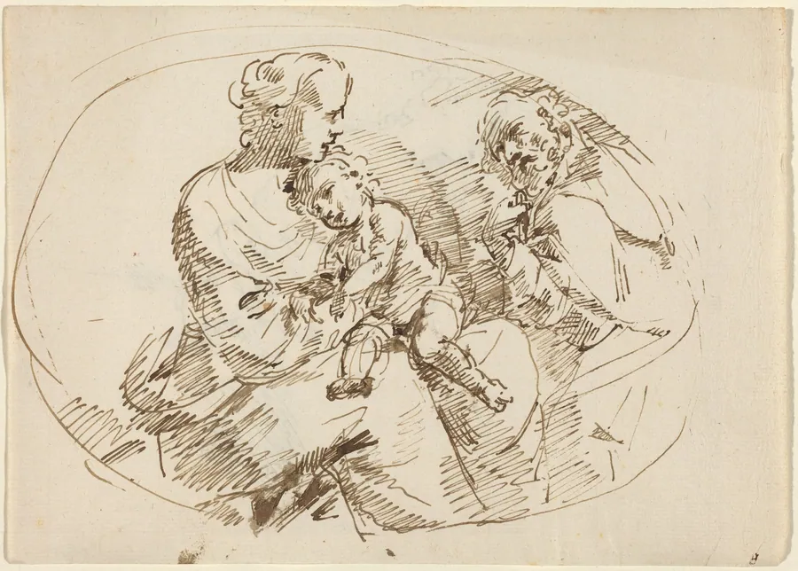 Holy Family [recto] by Donato Creti