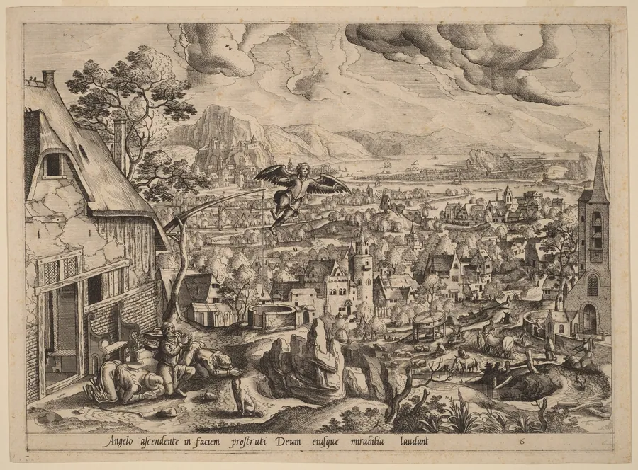 The Departure of the Angel by Johannes van Doetechum the Elder