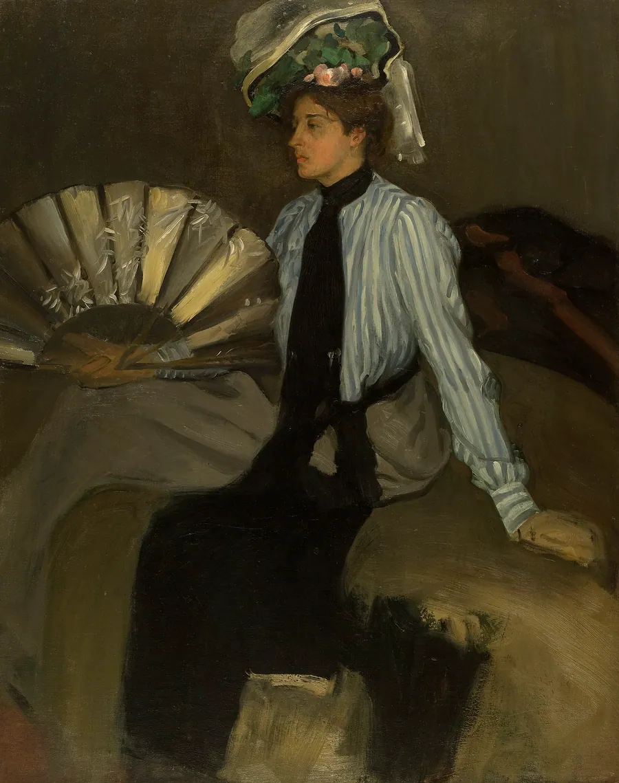 Young Woman with Fan by Alfred Henry Maurer, American, b. New York City, 1868–1932
