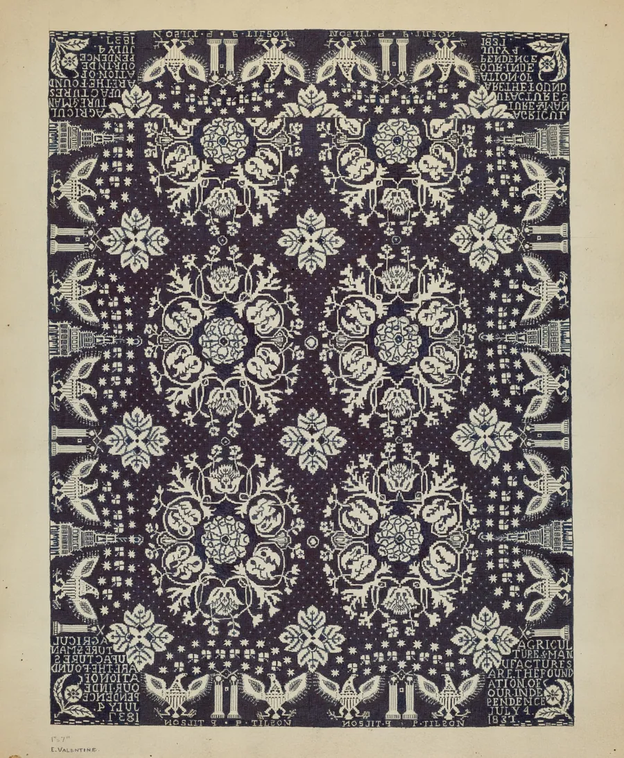 Woven Bedspread by Elizabeth Valentine