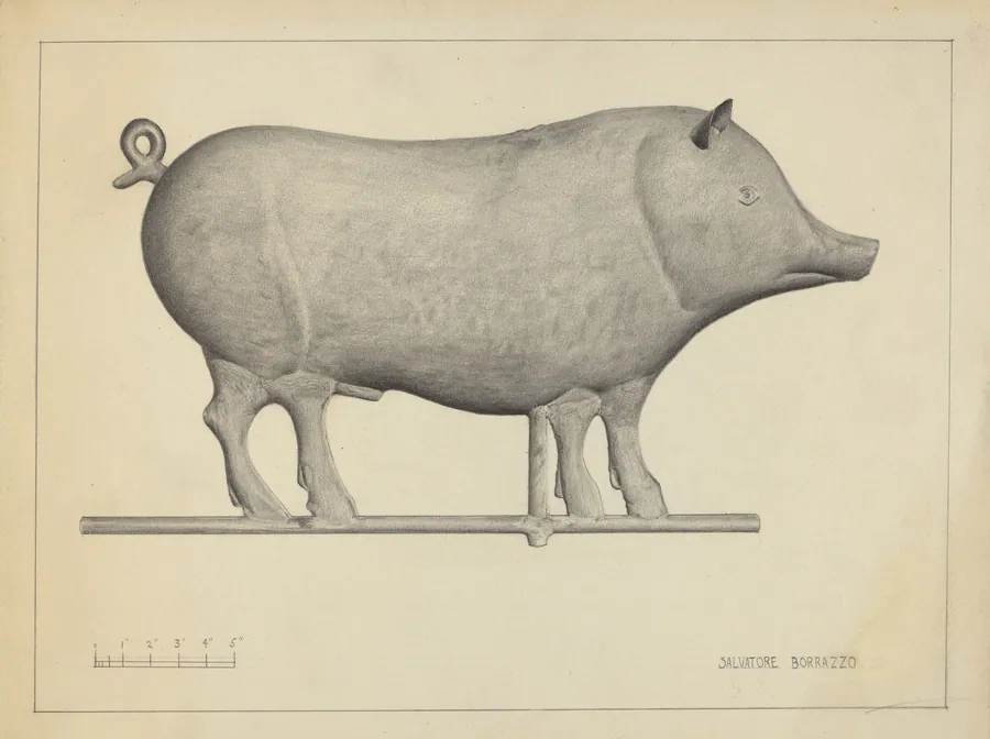 Pig Weather Vane by Salvatore Borrazzo