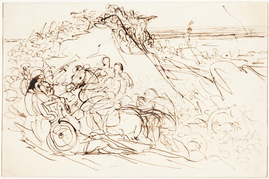 Xenophon and the Greeks Sighting the Sea [recto] by Benjamin Robert Haydon