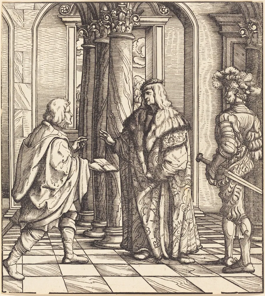 A Message Concerning the White King's Marriage by Hans Burgkmair I