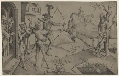 The King's Sons Shooting at their Dead Father's Body