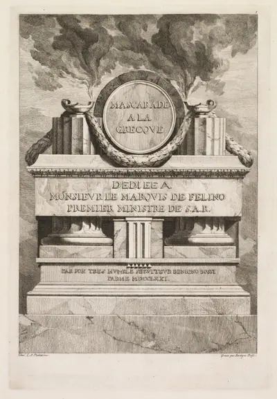 Mascarade à la Grecque: Dedication Page