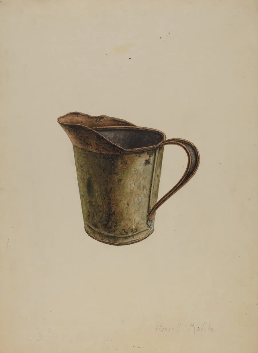 Tin Measuring Cup by Russell Madole