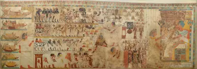 Nubian Tribute Presented to the King, Tomb of Huy