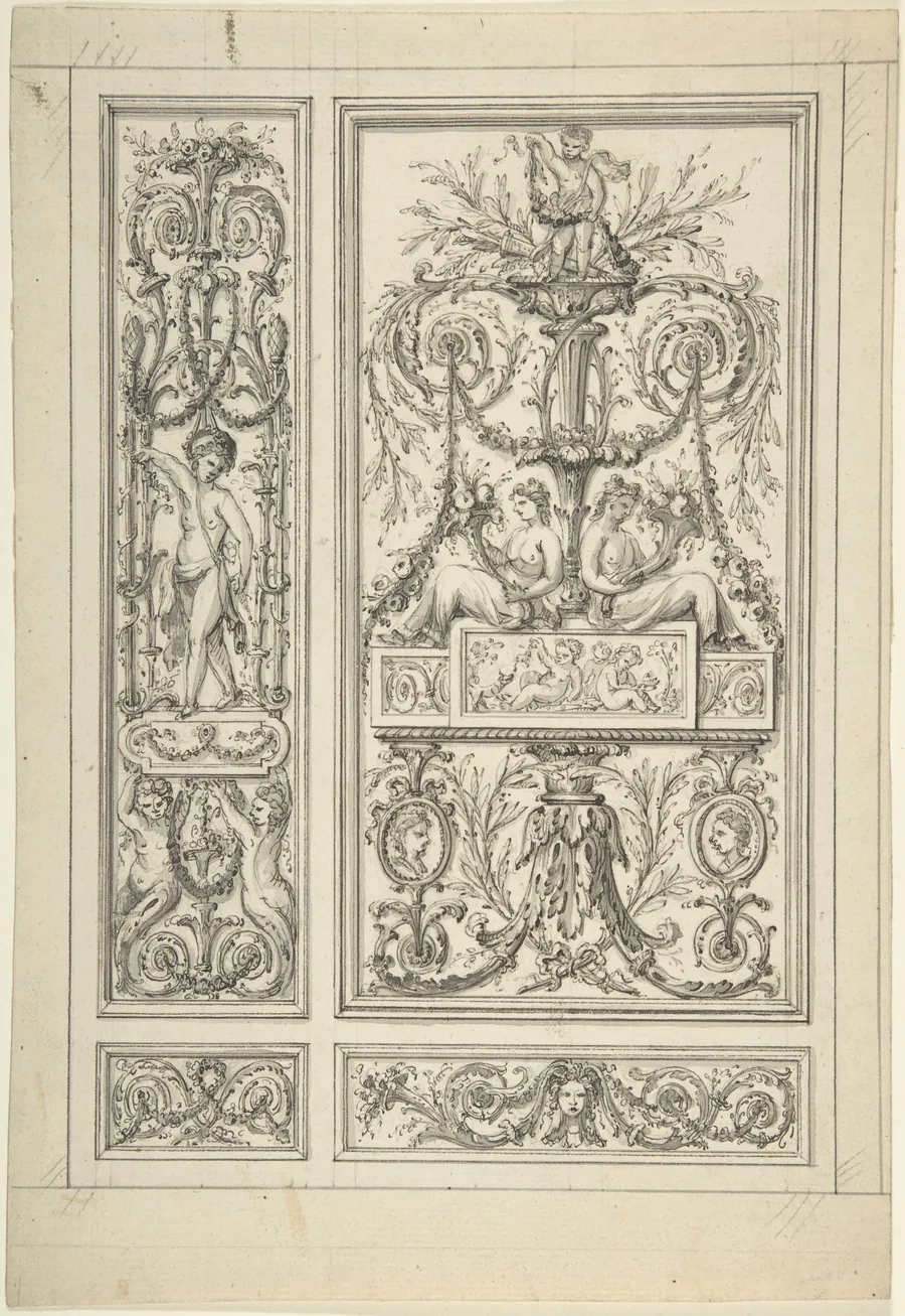Design for a Wall Panel by Jean Démosthène Dugourc