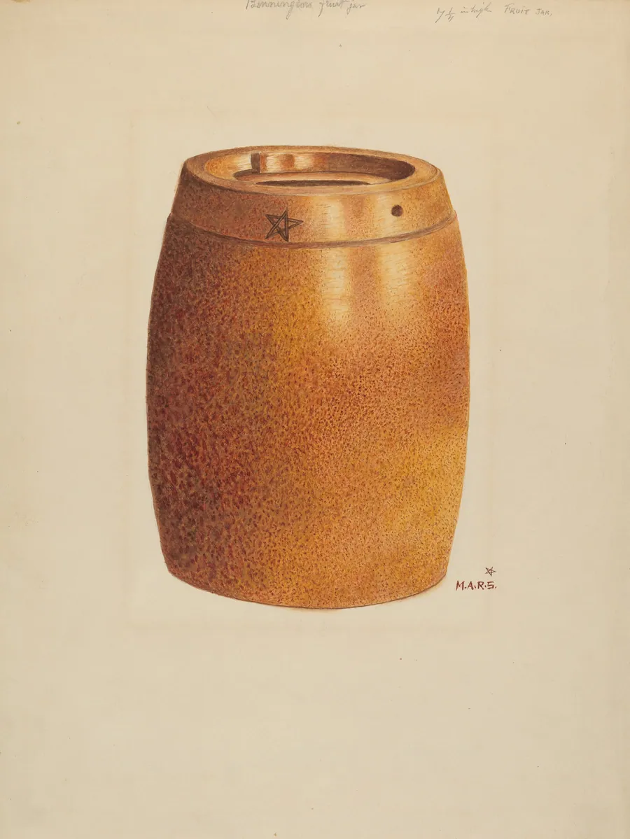 Stone Fruit Jar with Star by Margaret Stottlemeyer
