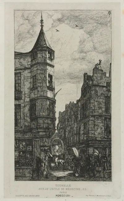 House with a Turret, No. 22, rue de L'Ecole de Médecine, Paris, (called the Turret of Marat)