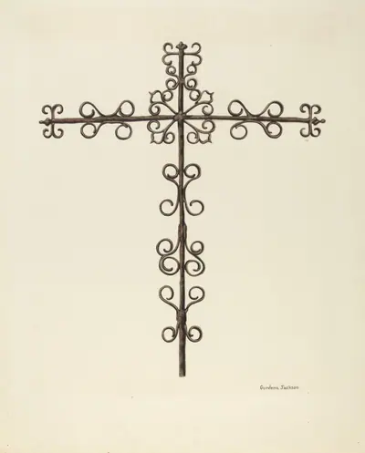 Wrought Iron Cross (Restored)