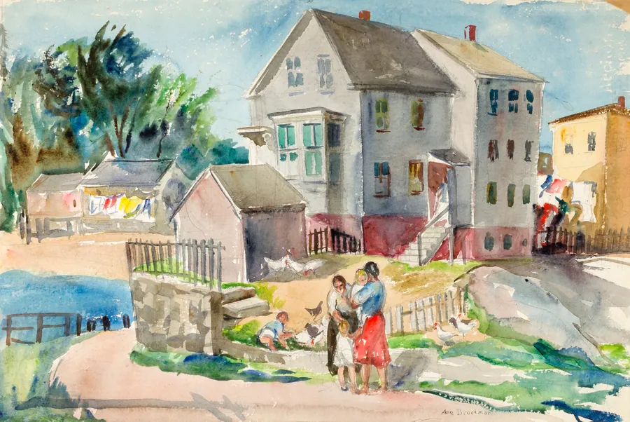 (Landscape) by Ann Brockman, born Alameda, CA 1899-died New York City 1943