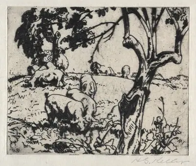 Pigs in Orchard