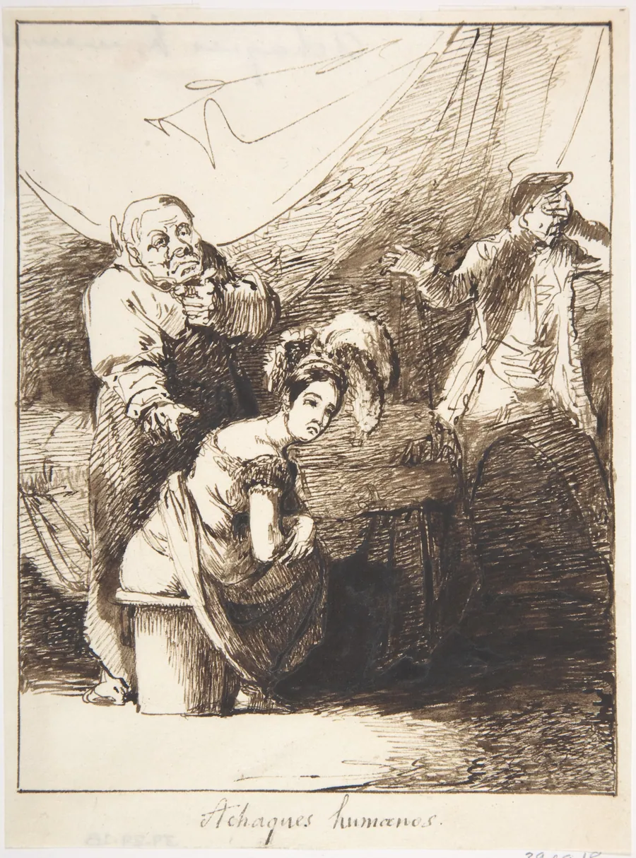 Human Ailments ("Achaques humanos") by Leonardo Alenza y Nieto