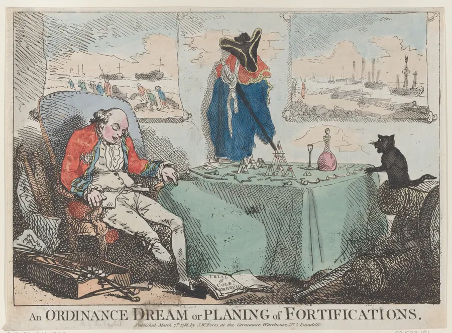 An Ordinance Dream or Planning of Fortifications by Thomas Rowlandson