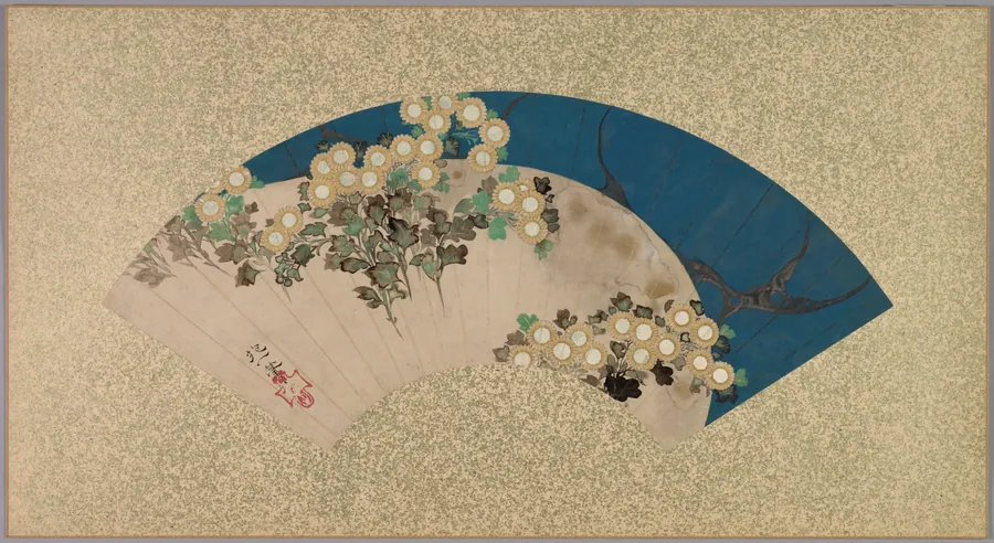Chrysanthemums by the Water by Sakai Hōitsu
