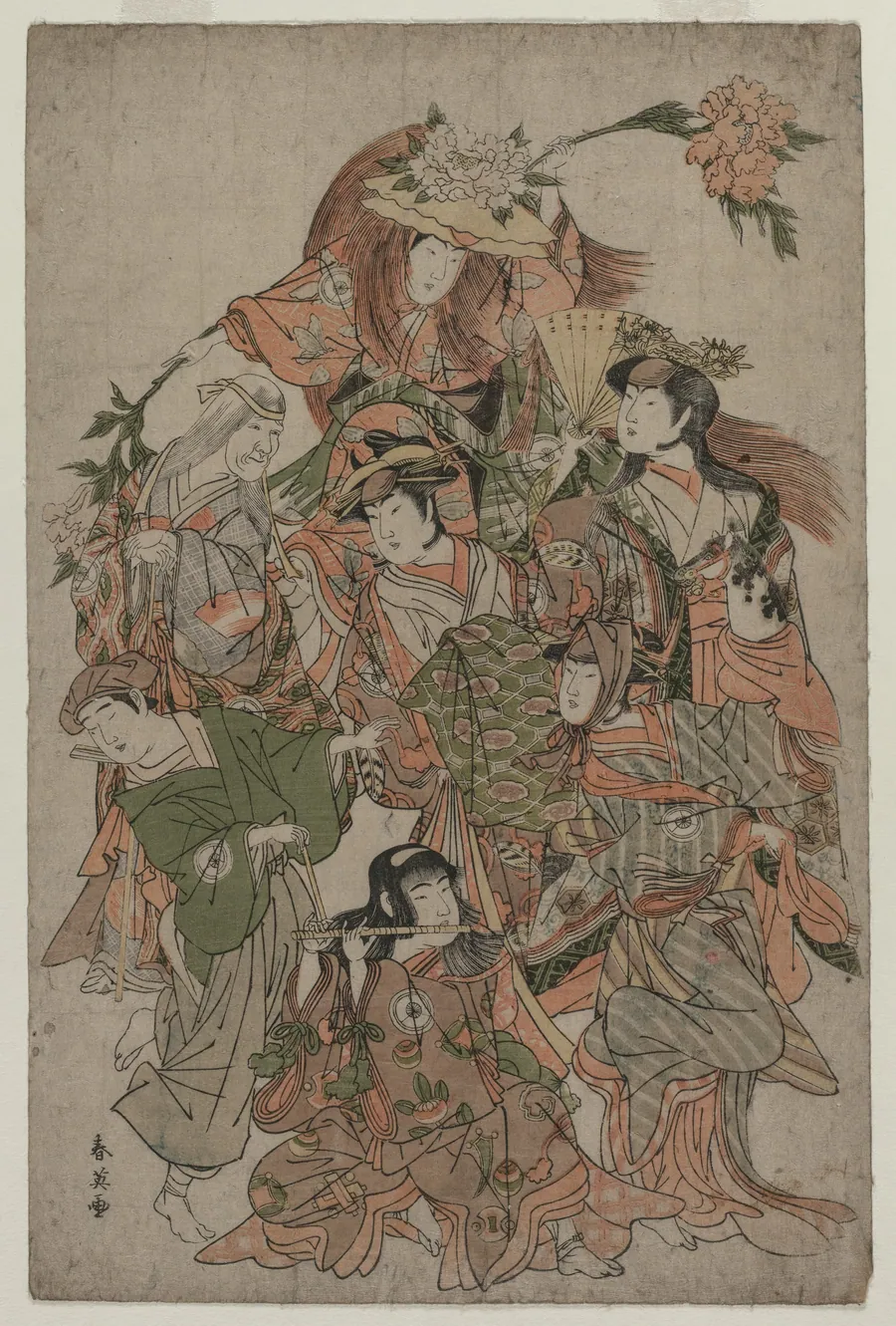 Iwai Hanshiro IV in a Dance of Seven Changes by Katsukawa Shunei