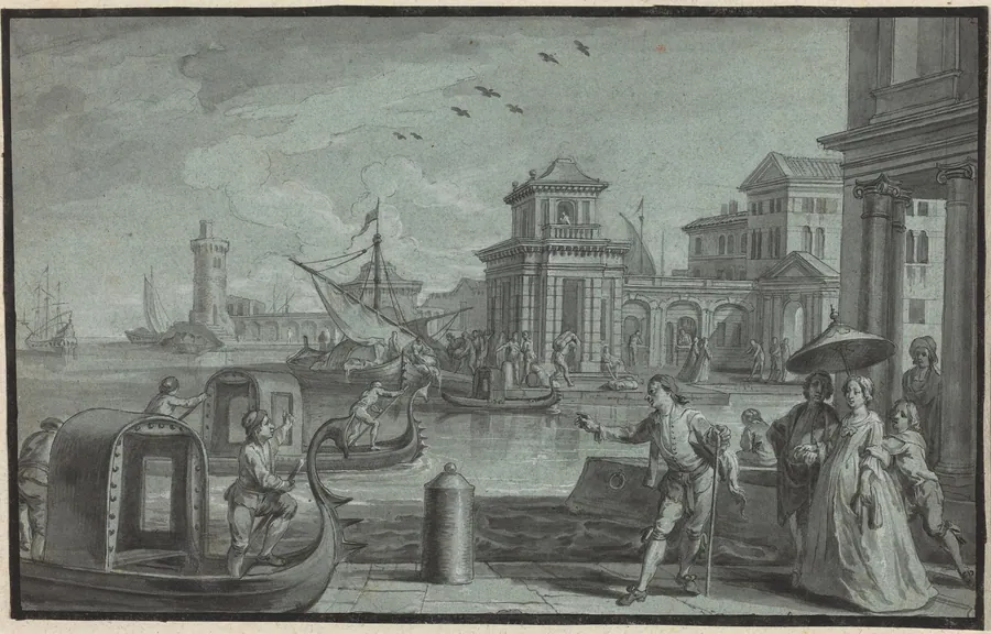 Venetian Fantasy with the Dogana by Johann Wolfgang Baumgartner