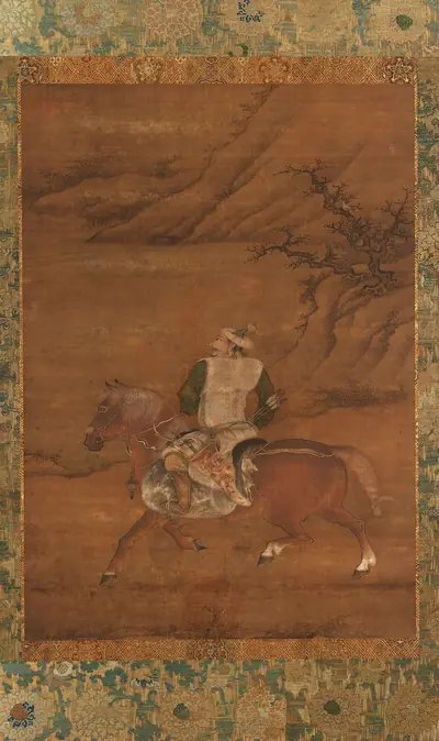 A Tatar huntsman on his horse