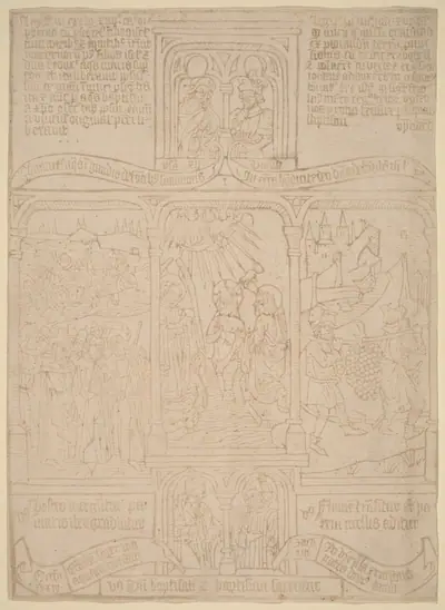 The Baptism of Christ; Pharoah Passing through the Red Sea; Joshua and Caleb