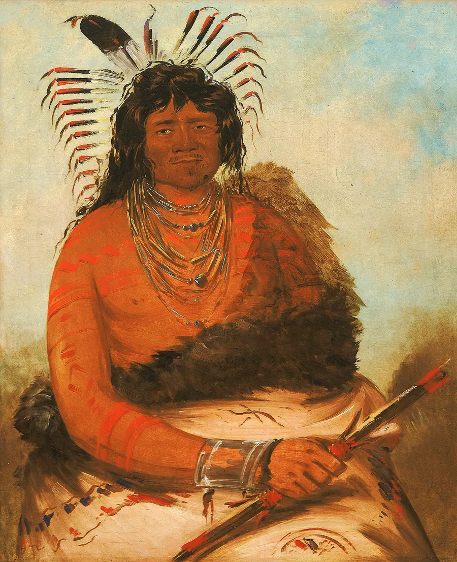 Háh-nee, The Beaver, a Warrior by George Catlin, born Wilkes-Barre, PA 1796-died Jersey City, NJ 1872